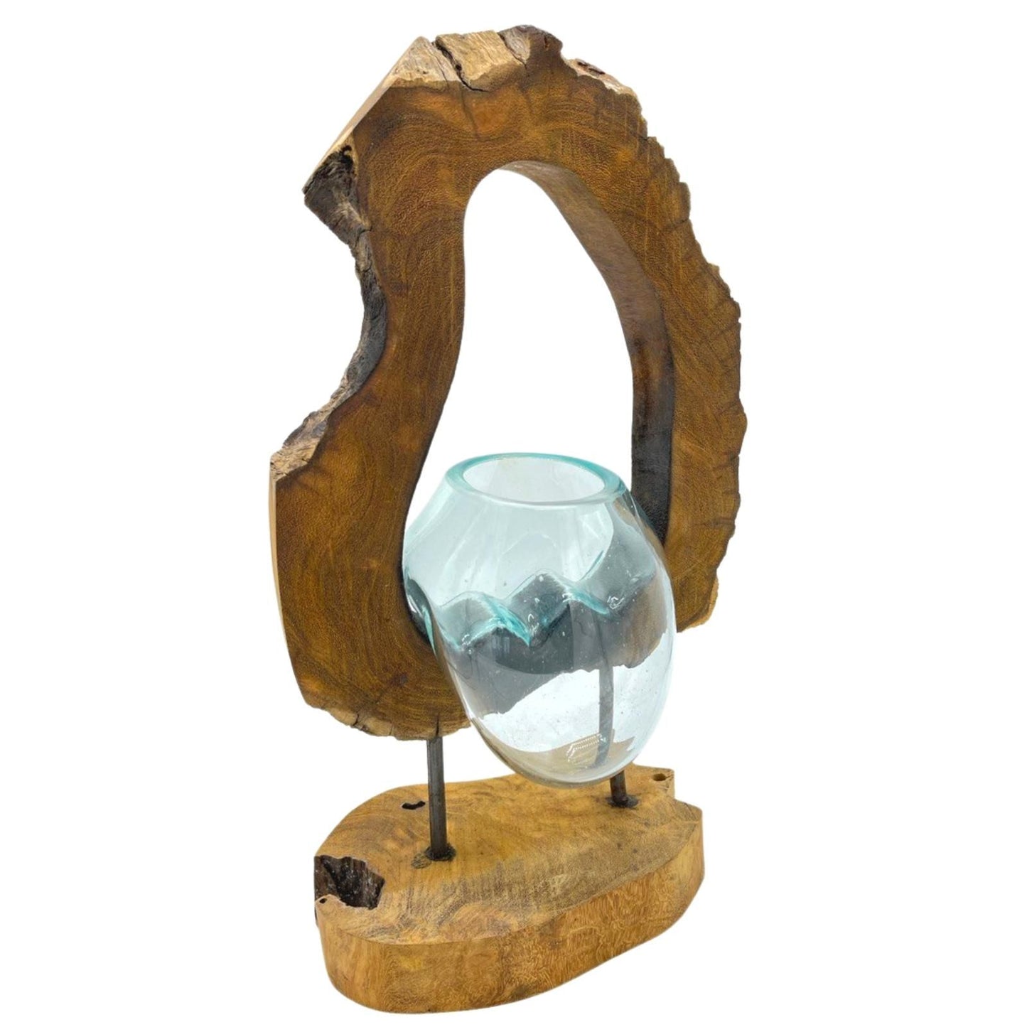 Photo 7 of Molten Glass Hanging Art Vase On Wood Luxury Decor featuring authentic premium craftsmanship.