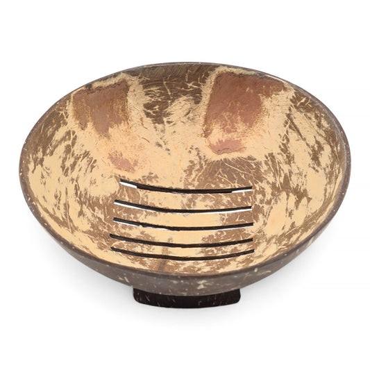 Natural Coconut Soap Dish - Round - 11cm from our luxury coconut soap dishes collection