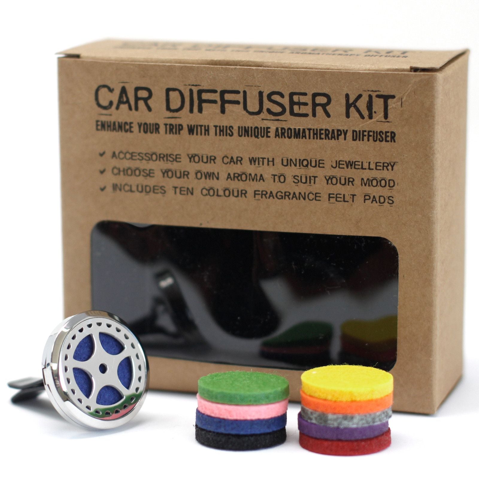 Car Diffuser Kit - Auto Wheel - 30mm from our luxury aromatherapy car diffuser kits collection