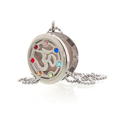 Aromatherapy Jewellery Necklace - OM Chakra - 30mm from our luxury aromatherapy diffuser necklaces collection