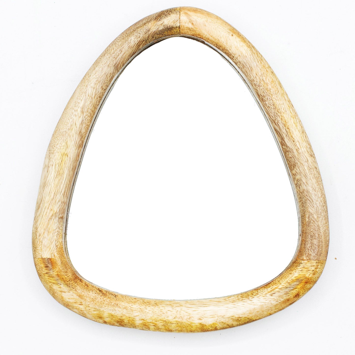 Photo 5 of Set Of 3 Pebble Shaped Mirrors - Light Wood Finish On Wood featuring authentic premium craftsmanship.