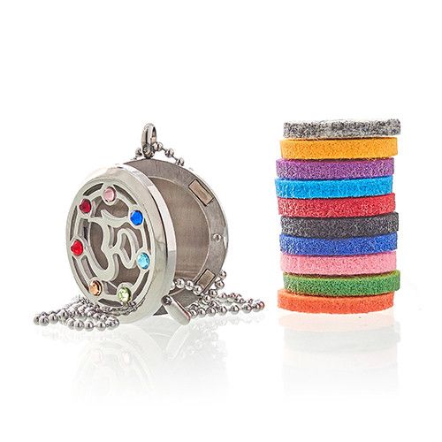 Aromatherapy Jewellery Necklace - OM Chakra - 30mm from our luxury aromatherapy diffuser necklaces collection