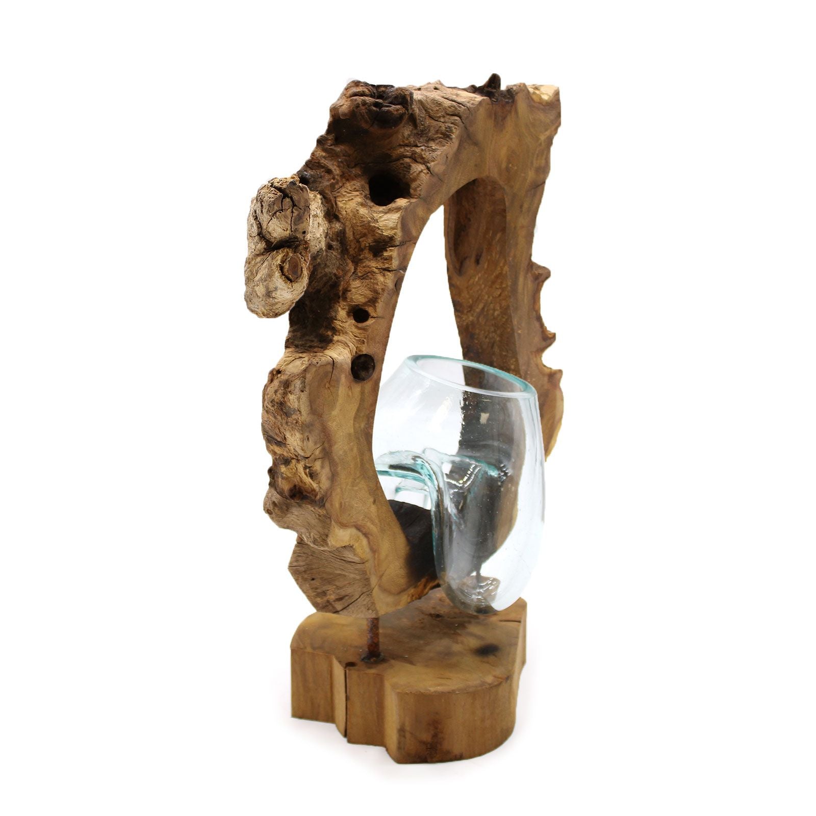 Photo 8 of Molten Glass Hanging Art Vase On Wood Luxury Decor featuring authentic premium craftsmanship.