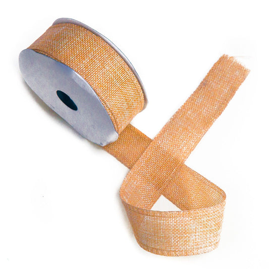 Natural Texture Ribbon 38mm x 20m - Vintage Orange lifestyle product photo on neutral background