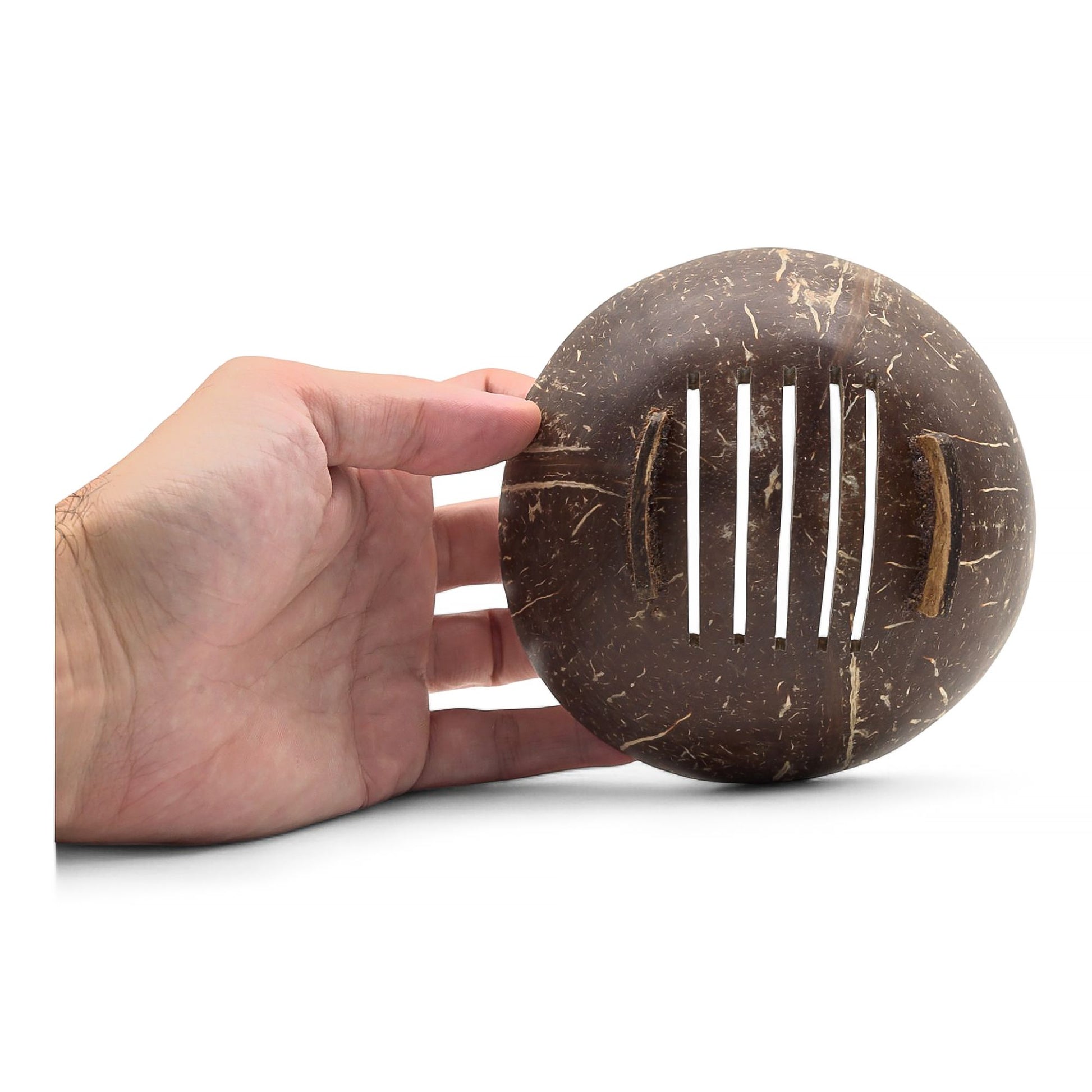 Natural Coconut Soap Dish - Round - 11cm from our luxury coconut soap dishes collection