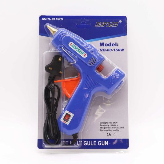 Nopsen 80-150W Hot Glue Gun Pro (UK plug) - for 11mm sticks lifestyle product photo on neutral background