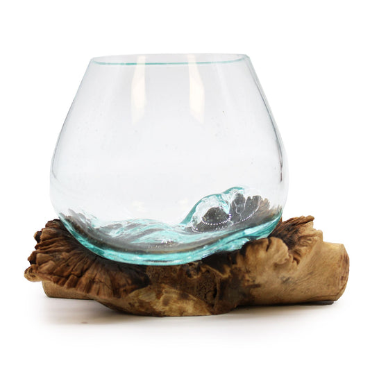 Photo 1 of Molten Glass On Rare Parasite Wood On Wood Luxury Decor featuring authentic premium craftsmanship.