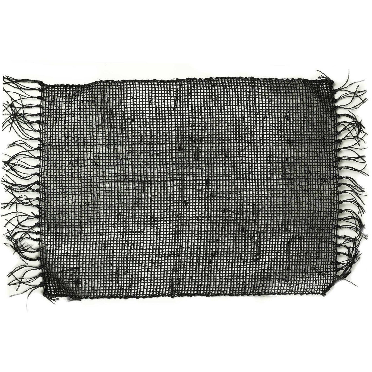 Seagrass Fringe Natural Placemat - Black from our luxury java placemats and coasters collection
