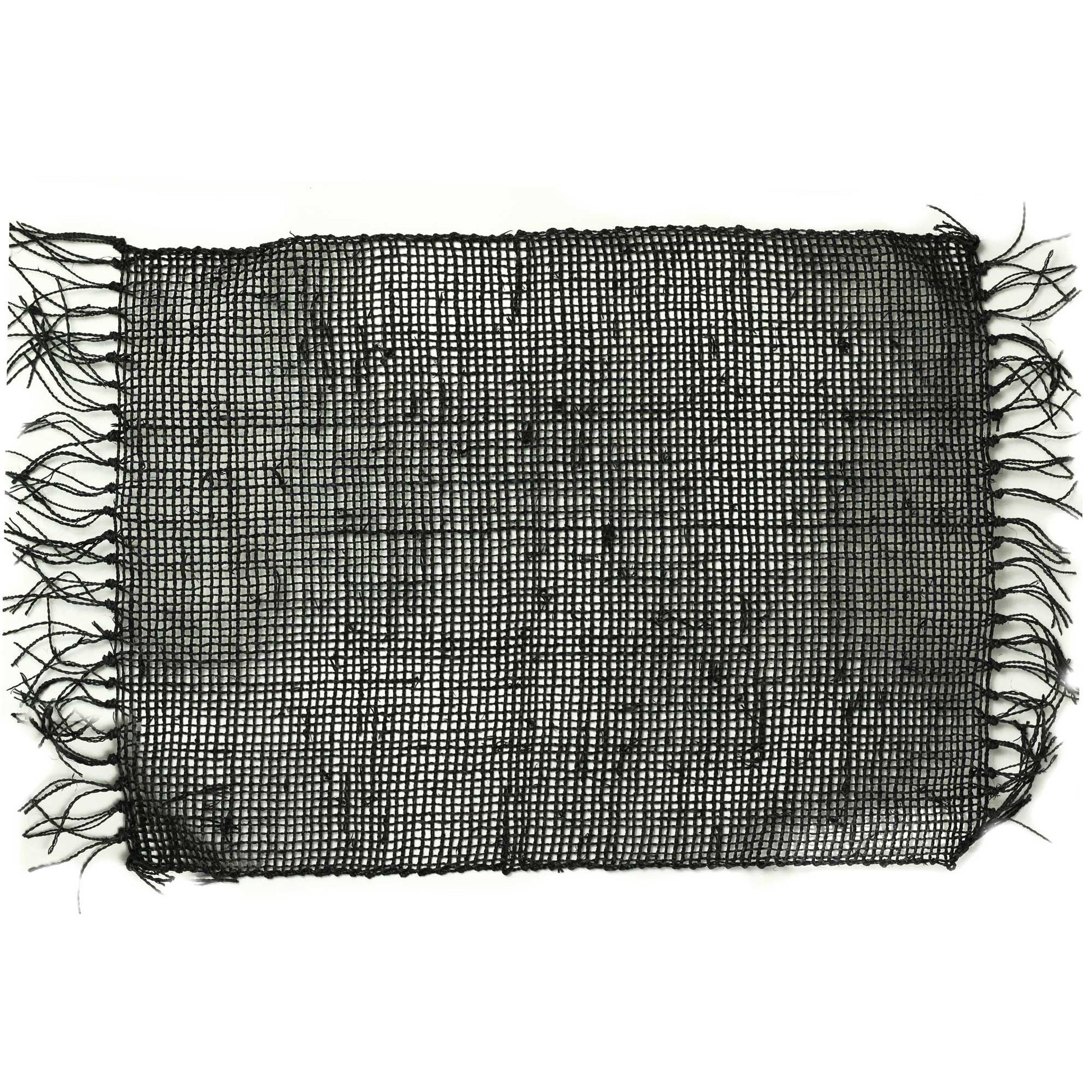 Seagrass Fringe Natural Placemat - Black from our luxury java placemats and coasters collection