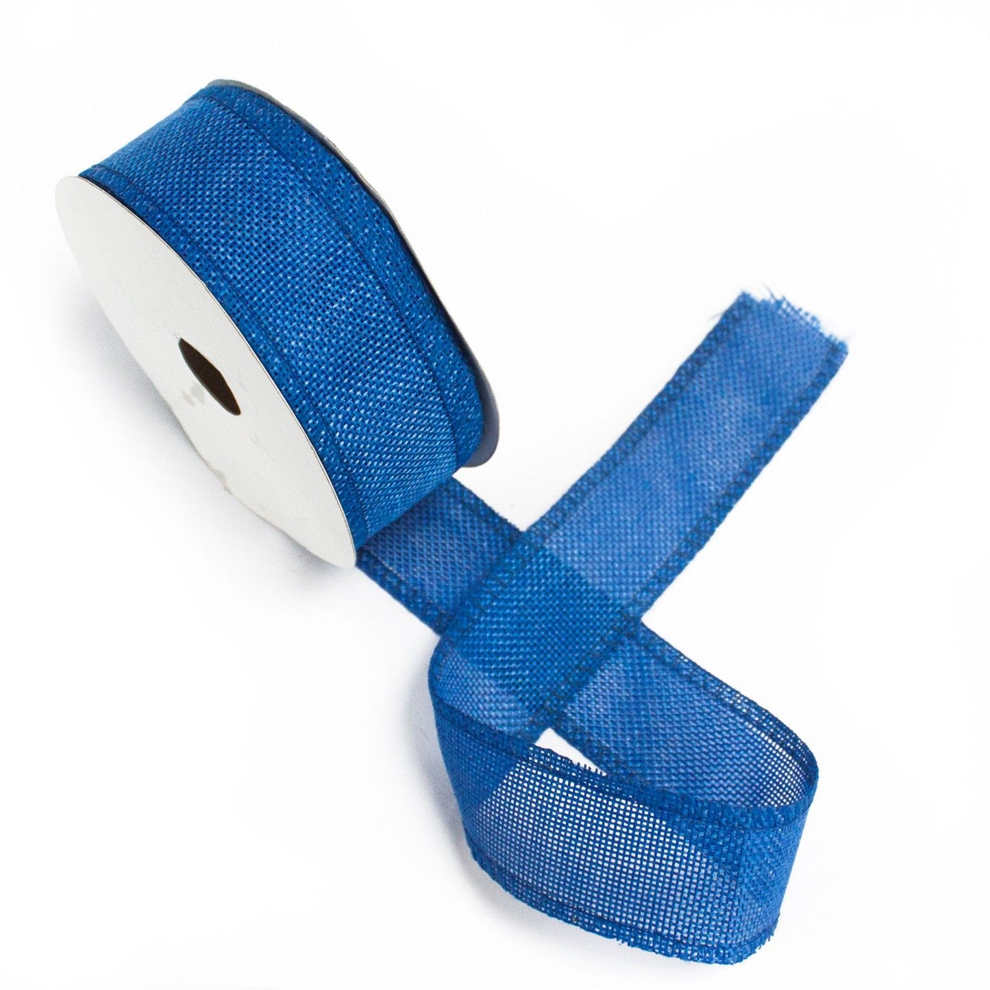 Natural Texture Ribbon 38mm x 20m - Navy Blue lifestyle product photo on neutral background