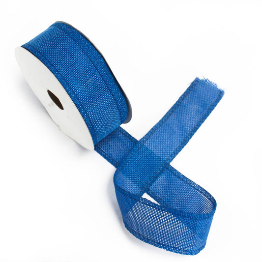Natural Texture Ribbon 38mm x 20m - Navy Blue lifestyle product photo on neutral background