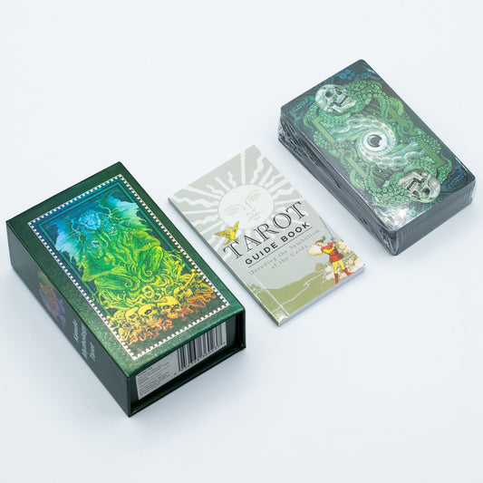 Foil Tarot Card Set - Kesulu Mythology - with booklet lifestyle product photo on neutral background