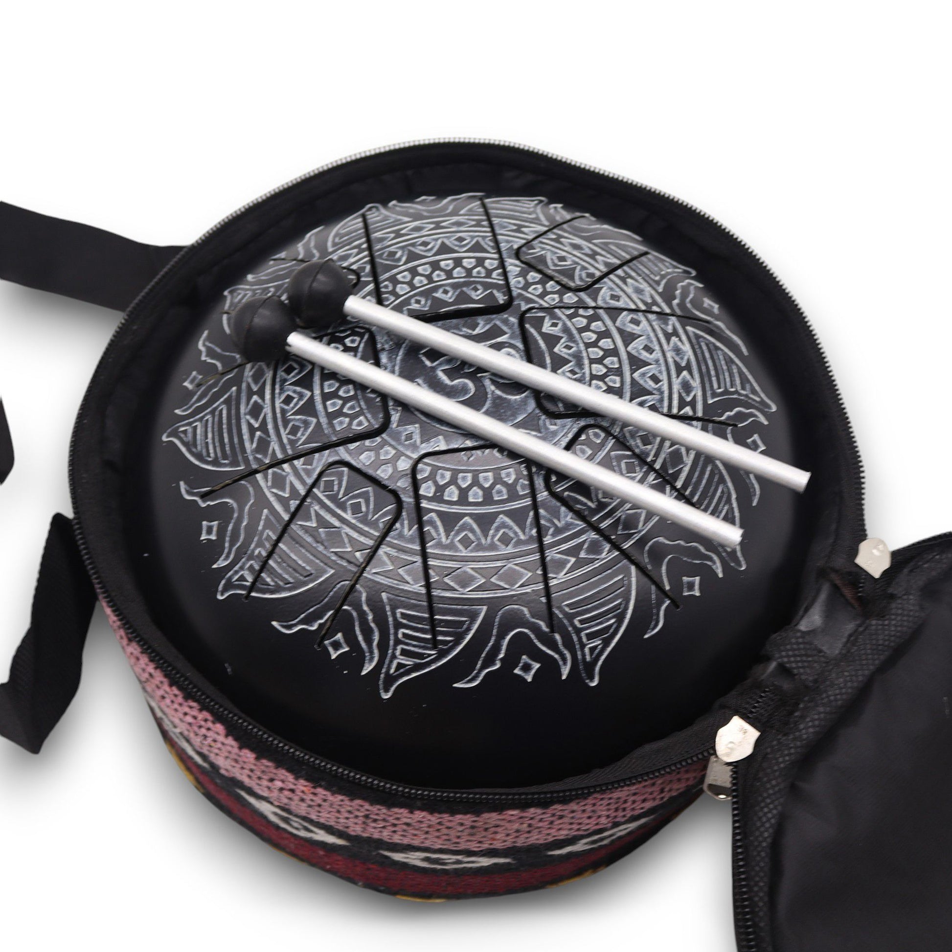 Photo 2 of Med Hapi Drum Om Mandala Engraved- 22x15cm Meditation Drum featuring authentic premium craftsmanship.