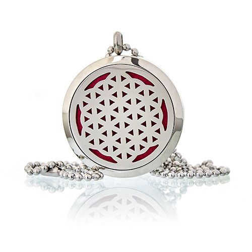 Aromatherapy Diffuser Necklace - Flower  of Life 30mm from our luxury aromatherapy diffuser necklaces collection