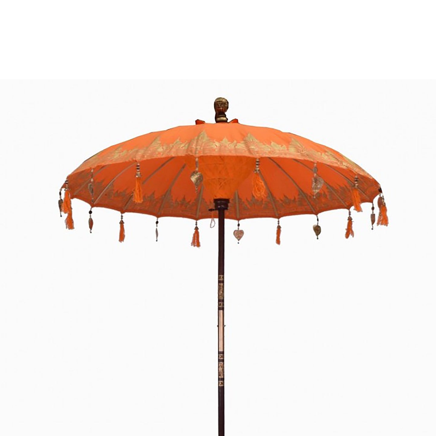 Bali Patio Parasol - Cotton - Orange Decor - 2m lifestyle product photo on neutral background