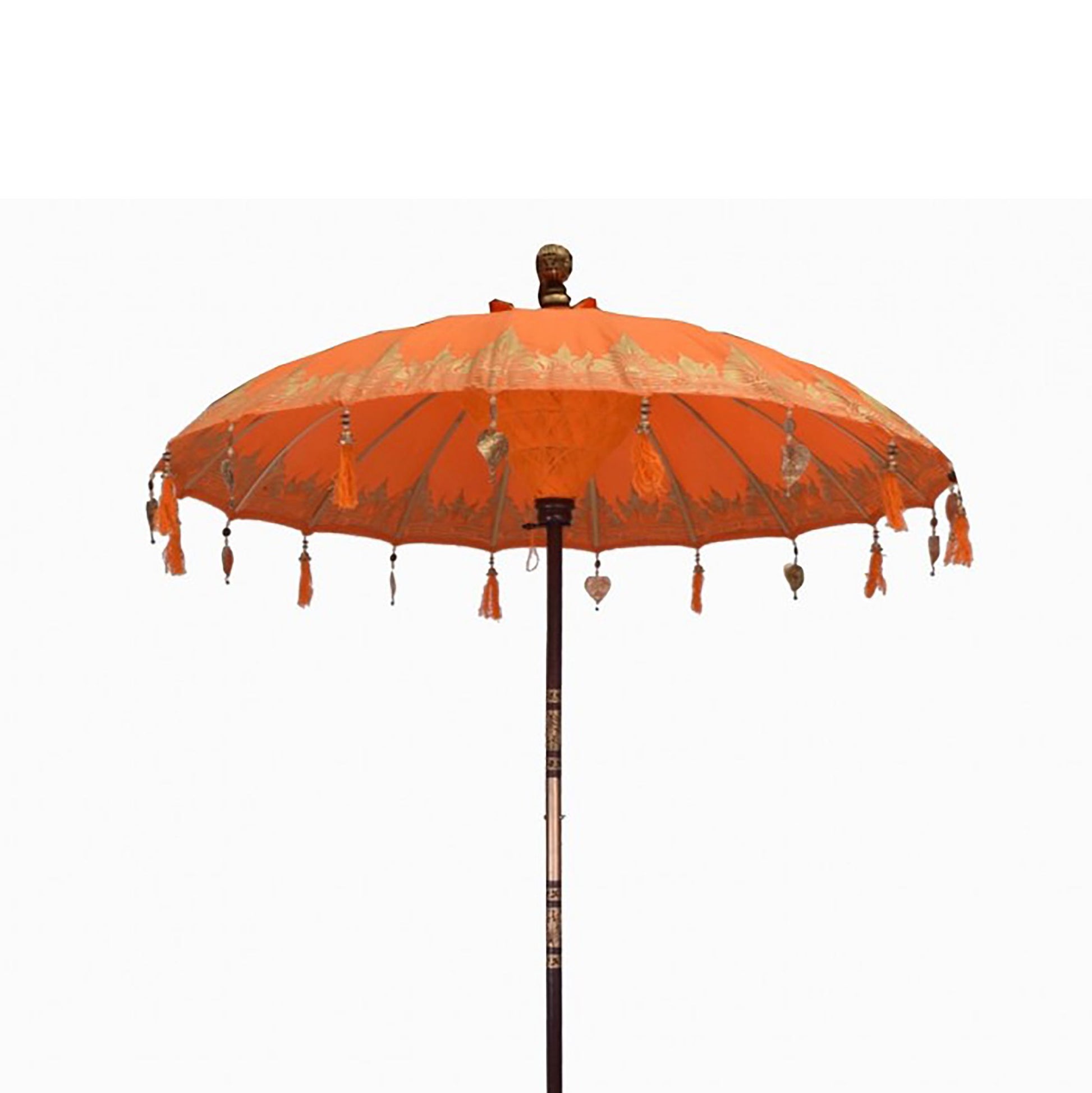 Bali Patio Parasol - Cotton - Orange Decor - 2m lifestyle product photo on neutral background