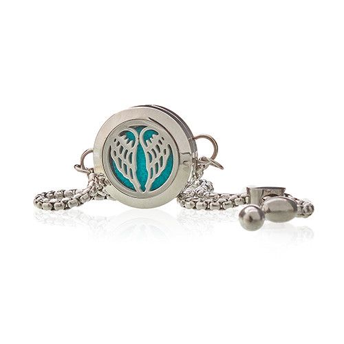 Aromatherapy Jewellery Chain Bracelet - Angel Wings - 20mm from our luxury aromatherapy diffuser necklaces collection
