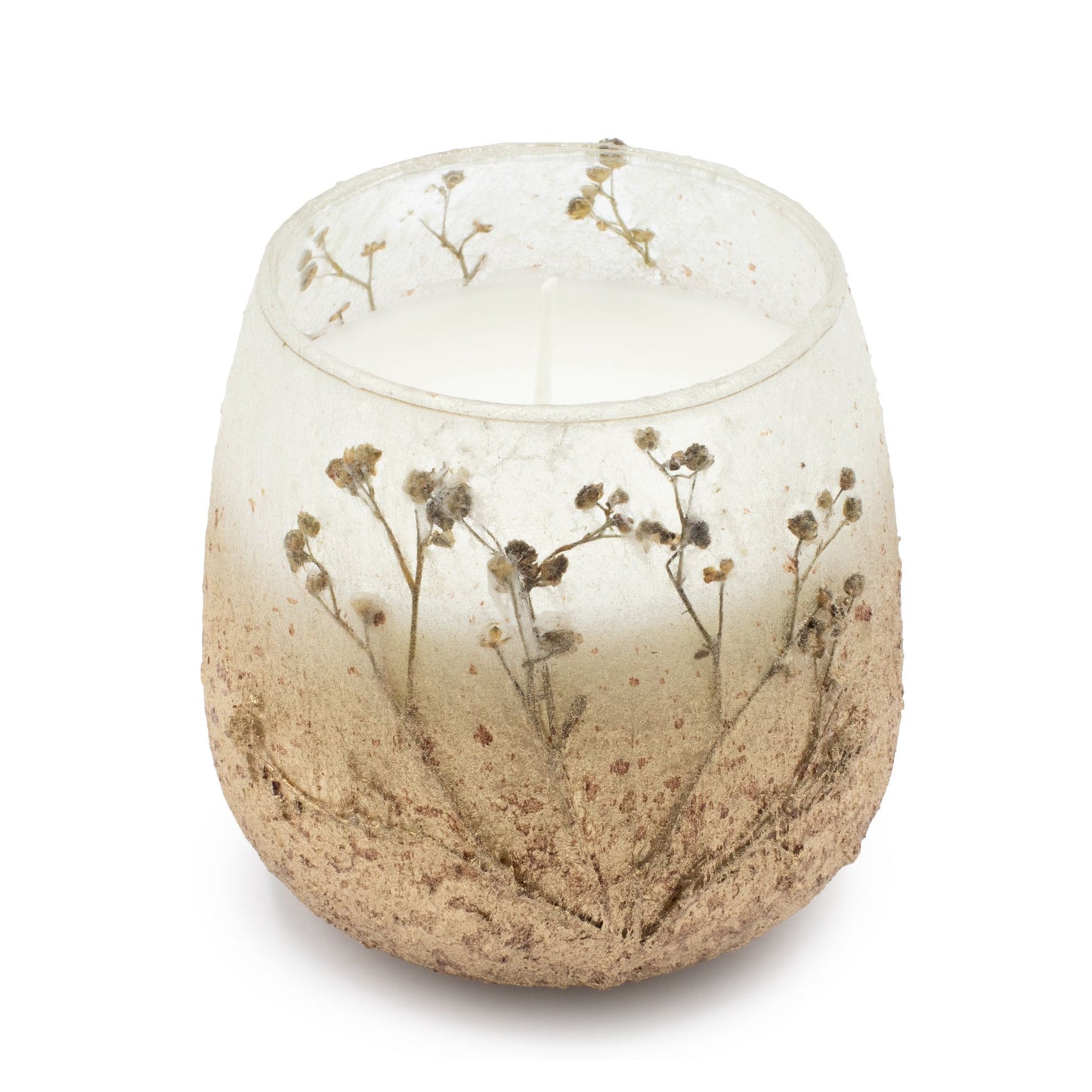 Detailed close up view highlighting the high quality craftsmanship and individual features of the medium glass jar candles wildlight woods459