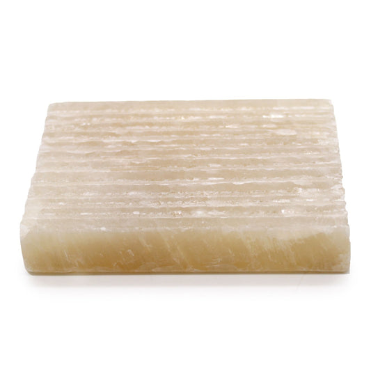 Honey Onxy Square Soap Dish from our luxury stone soap dishes collection