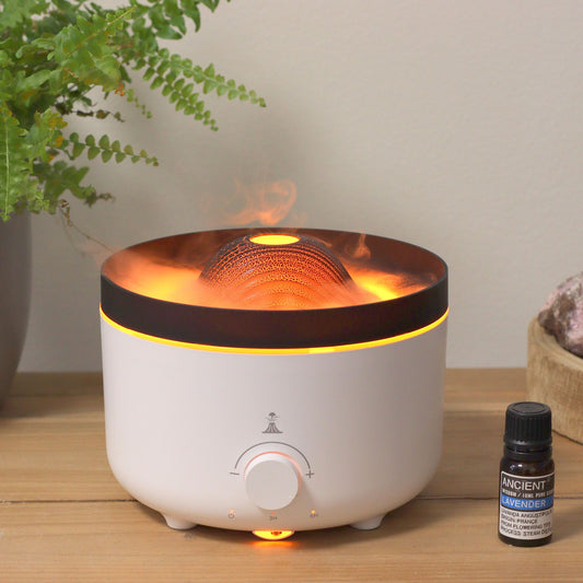 Large Volcano Effect Aroma Diffuser (plug) Two Colours - 560ml lifestyle product photo on neutral background