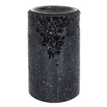 Laden Sie das Bild in den Galerie-Viewer, Black Crackle Glass Pillar Oil Burner
