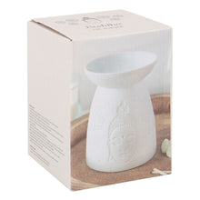 Load image into Gallery viewer, White Ceramic Buddha Face Oil Burner
