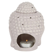 Load image into Gallery viewer, Small Grey Buddha Head Oil Burner
