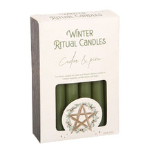 Load image into Gallery viewer, Cedar &amp; Pine Winter Ritual Spell Candles
