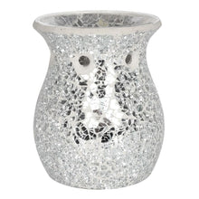 Load image into Gallery viewer, Large Silver Crackle Oil Burner
