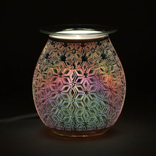 Load image into Gallery viewer, 3D Geometric Flower Light Up Electric Oil Burner
