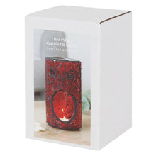 Laden Sie das Bild in den Galerie-Viewer, Red Pillar Crackle Glass Oil Burner
