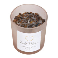 Carica l&#39;immagine nel visualizzatore di Gallery, Full Moon Eucalyptus Manifestation Candle with Tiger&#39;s Eye

