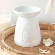 Cargar imagen en el visor de la galería, White Ceramic Buddha Face Oil Burner
