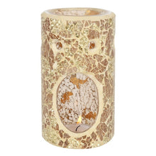 Load image into Gallery viewer, Gold Pillar Crackle Glass Oil Burner
