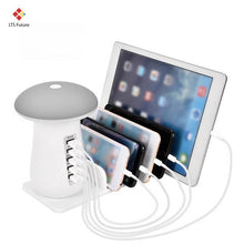 Cargar imagen en el visor de la galería, Family USB fast charging  station  and reading light (UK and EU plug) - Giftexonline
