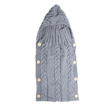 Charger l&#39;image dans la galerie, Baby Infant Swaddle Wrap Warm Wool Blends Crochet Knitted Hoodie Soft Swaddling Wrap Blanket Sleeping Bag - Giftexonline
