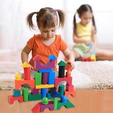 Load image into Gallery viewer, Great set of wood  building blocks 112 PCS
