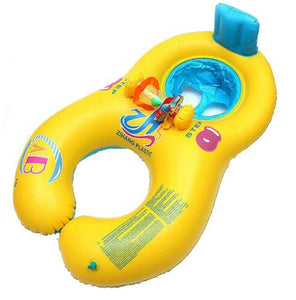 Enjoy a beautiful day with your toddler! Inflatable swimming ring for parent and child - Giftexonline