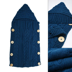 Baby Infant Swaddle Wrap Warm Wool Blends Crochet Knitted Hoodie Soft Swaddling Wrap Blanket Sleeping Bag - Giftexonline