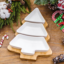 Load image into Gallery viewer, Christmas Tree Ceramic Plates set of 4 - Giftexonline
