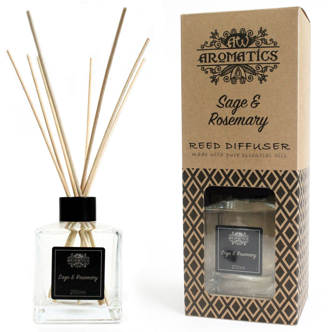 200ml Sage  Rosemary Essential Oil Reed Diffuser