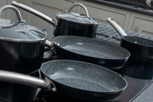 Load image into Gallery viewer, Durastone 5Pc Saucepans &amp; Frying Pans Cookware Set Ceramic Non-Stick Coating Glass Lids
