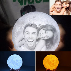 Personalized  Moon Lamp  3D Print Night Light Rechargeable
