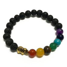 Load image into Gallery viewer, Lava Stone Bracelet - Elephant Chakra
