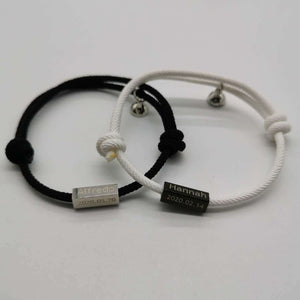 Customized Name Magnet Bracelet 1 pair(2pcs)