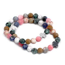 Load image into Gallery viewer, Set of 2 Gemstones Friendship Bracelets - Harmony - Rainbow Gemstones
