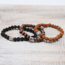 Load image into Gallery viewer, Brown Beads &amp; Buddah Bangle
