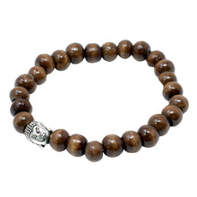 Load image into Gallery viewer, Brown Beads &amp; Buddah Bangle
