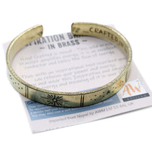 Load image into Gallery viewer, Inspiration Bracelet - Brass Snrise, Galaxy, Stars, Earth
