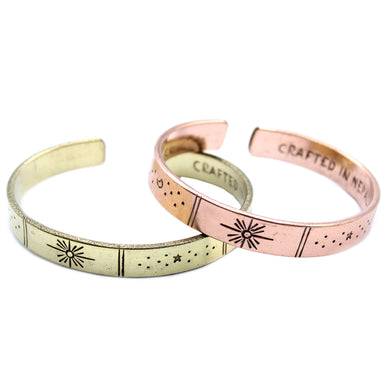 Inspiration Bracelet - Copper Snrise, Galaxy, Stars, Earth